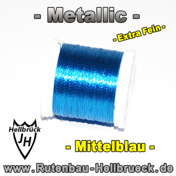 Metallic Bindegarn - Fein - Farbe: Mittelblau - Allerbeste Qualität !!!